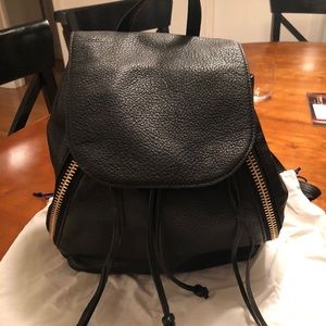 *LIKE NEW* black leather Rebecca Minkoff backpack